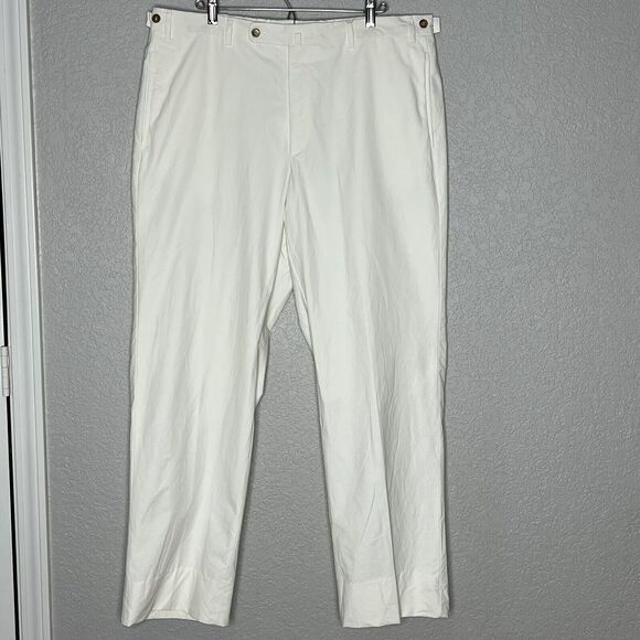 Bamford Mens Size 40X 31 Trousers Ivory Chinos Straight Leg - Picture 2 of 8